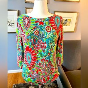 Talbots Tee in multi colors; Size L (NWOT)